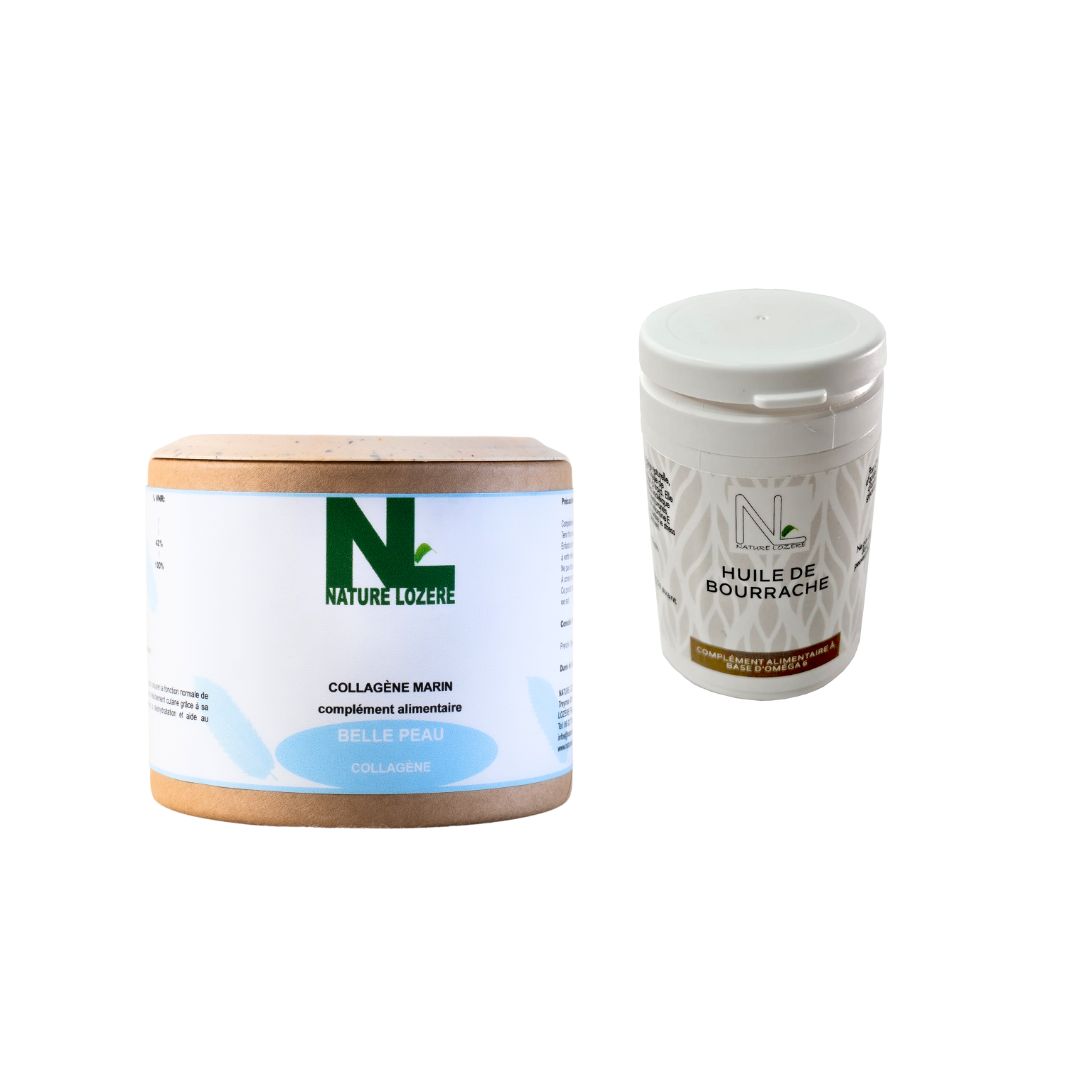 Pack Beauté de la Peau Nature Lozere collagène et huile de bourrache